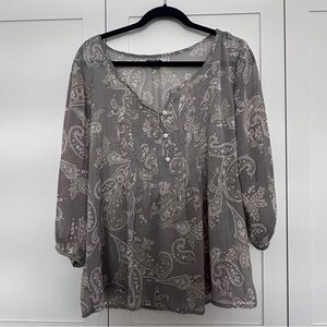 Old Navy Elegant Paisley Women's Top